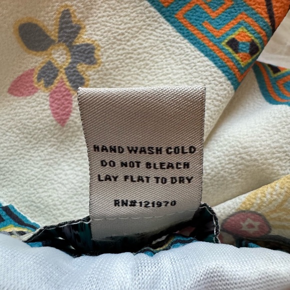 Flying Tomato Boho Floral Greek Key Shorts Size Large Festival Retro Indie - Picture 9 of 9